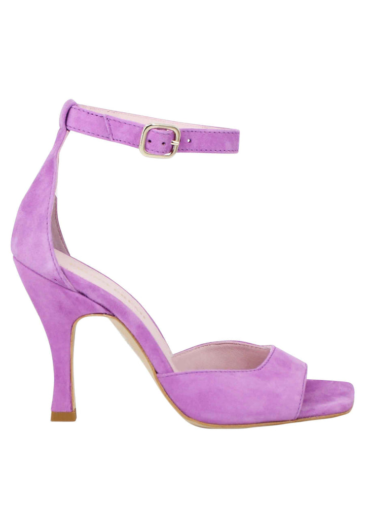 Spatarella Sandali donna Soly Lea in camoscio glicine con cinturino alla caviglia In Saldo