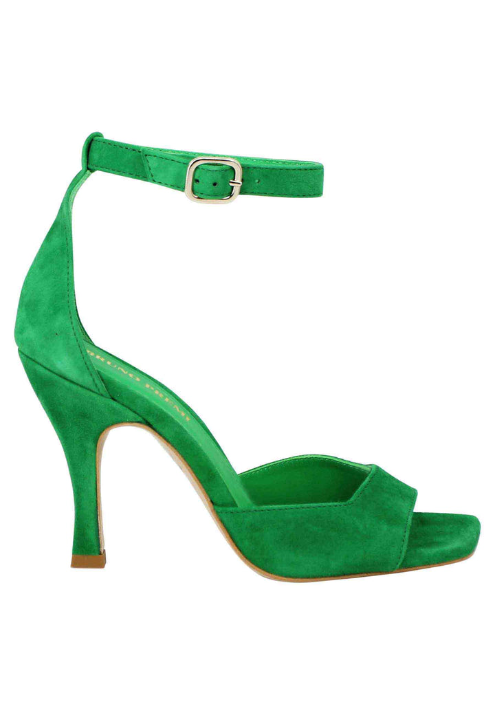 Spatarella Sandali donna Soly Lea in camoscio verde con cinturino alla caviglia Nuova