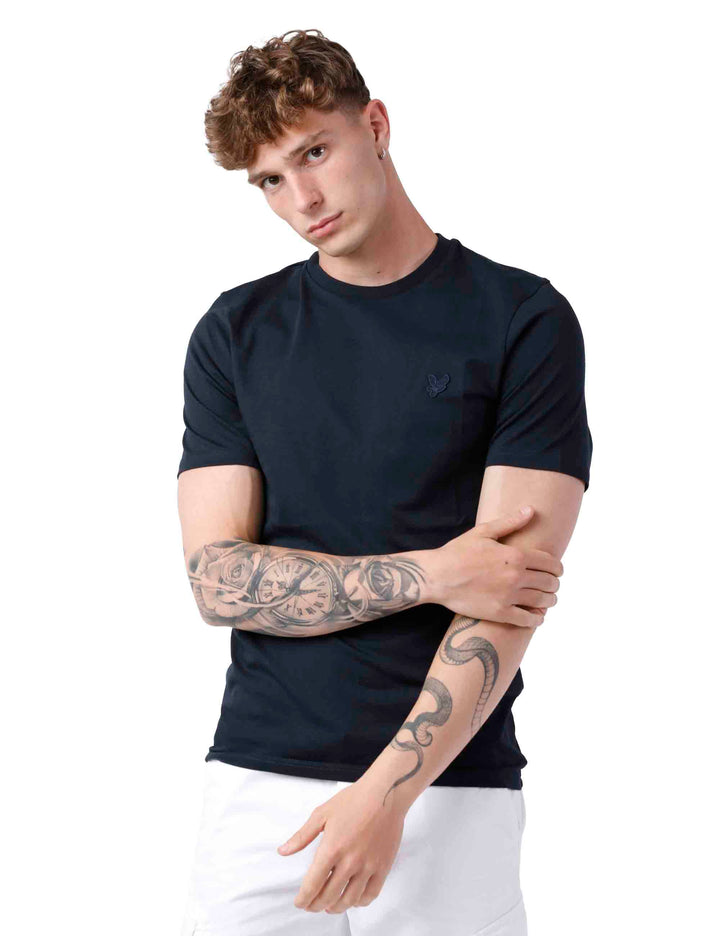 Spatarella T-shirt uomo in cotone blu In Linea