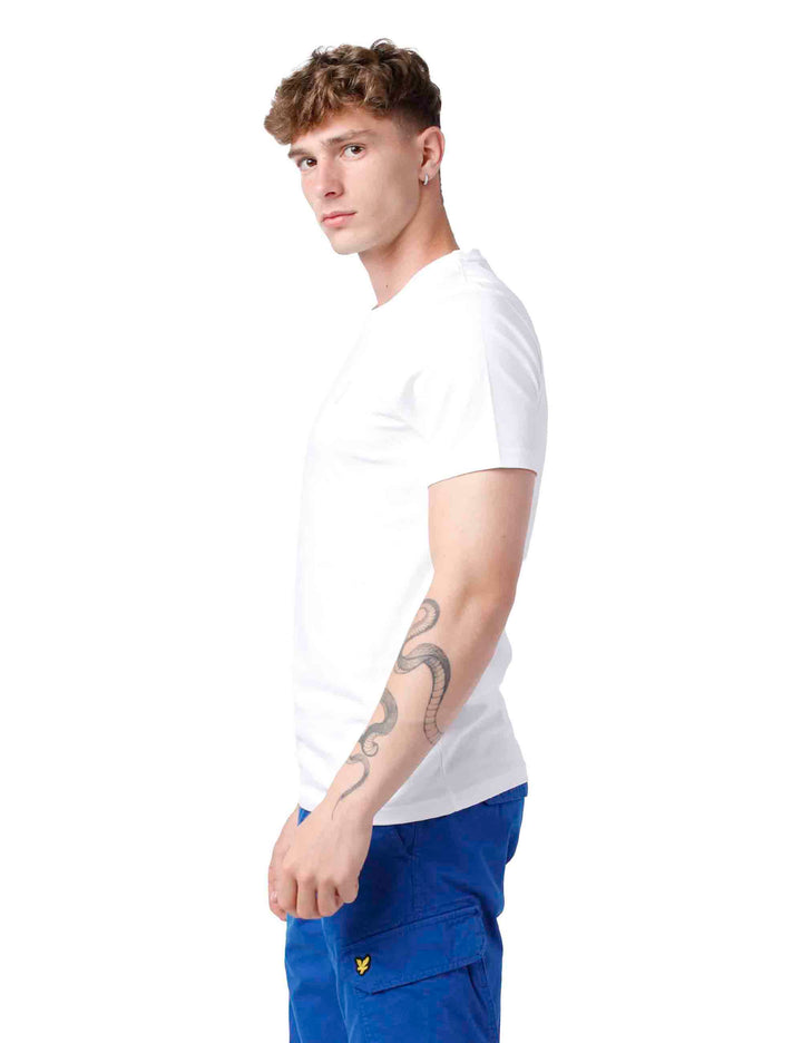 Spatarella T-shirt uomo in cotone bianco Nuovo