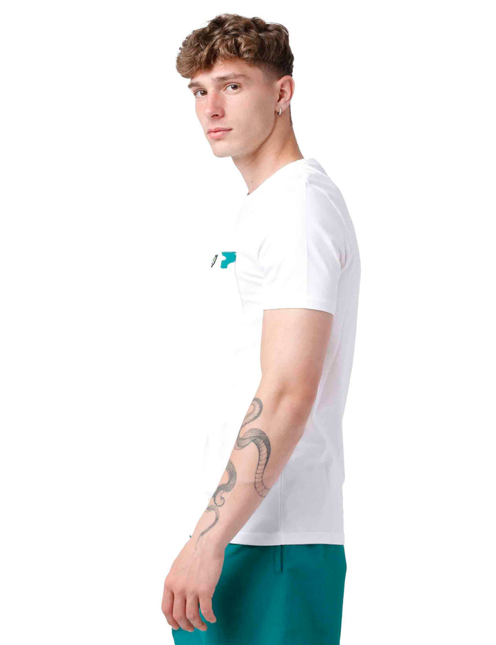Spatarella T-shirt uomo in cotone bianco Vendita