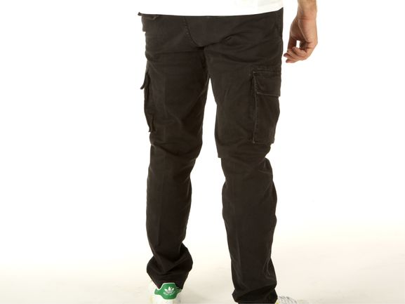 Spatarella Pantaloni uomo in cotone nero Fino Al -60%