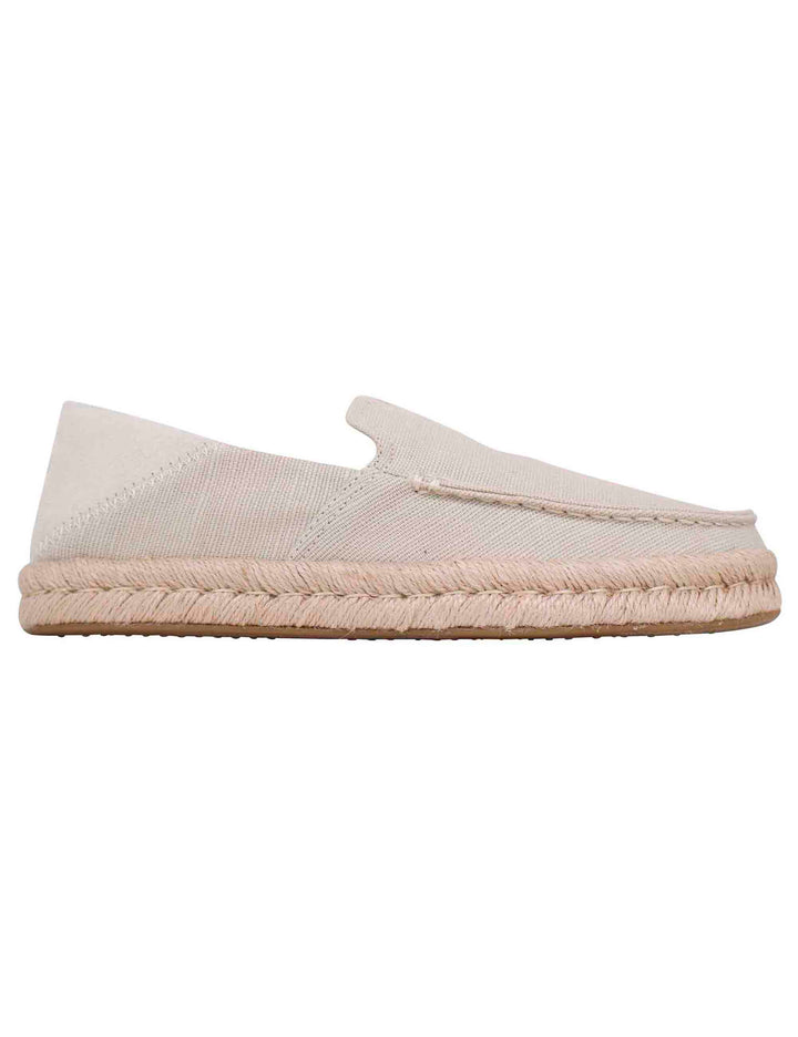 Spatarella Espadrillas uomo in tela beige con suola in corda Presa