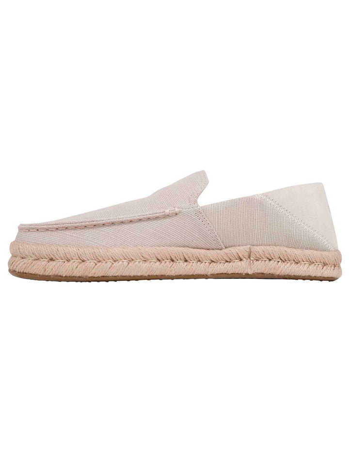 Spatarella Espadrillas uomo in tela beige con suola in corda Presa