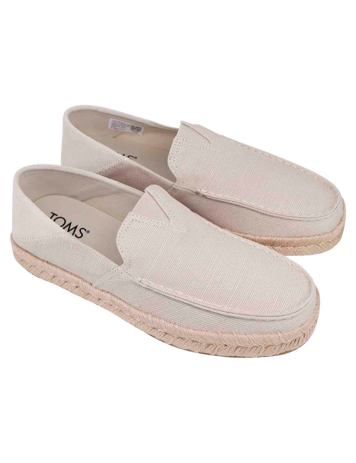 Spatarella Espadrillas uomo in tela beige con suola in corda Presa