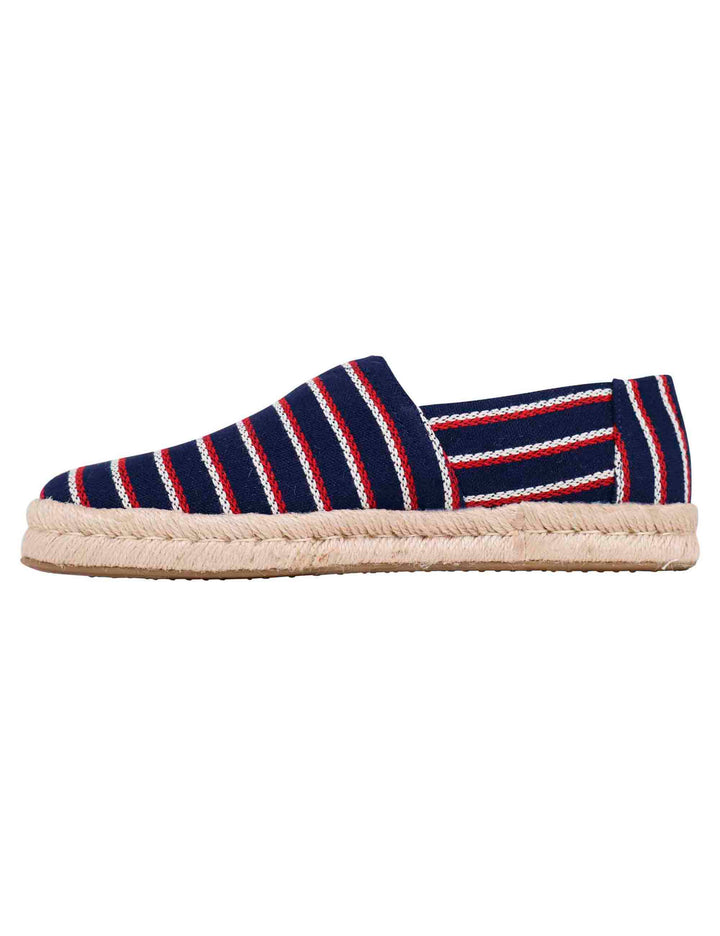 Spatarella Espadrillas uomo in tela blu con suola in corda Sconto