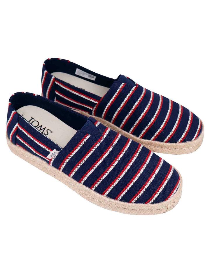 Spatarella Espadrillas uomo in tela blu con suola in corda Sconto