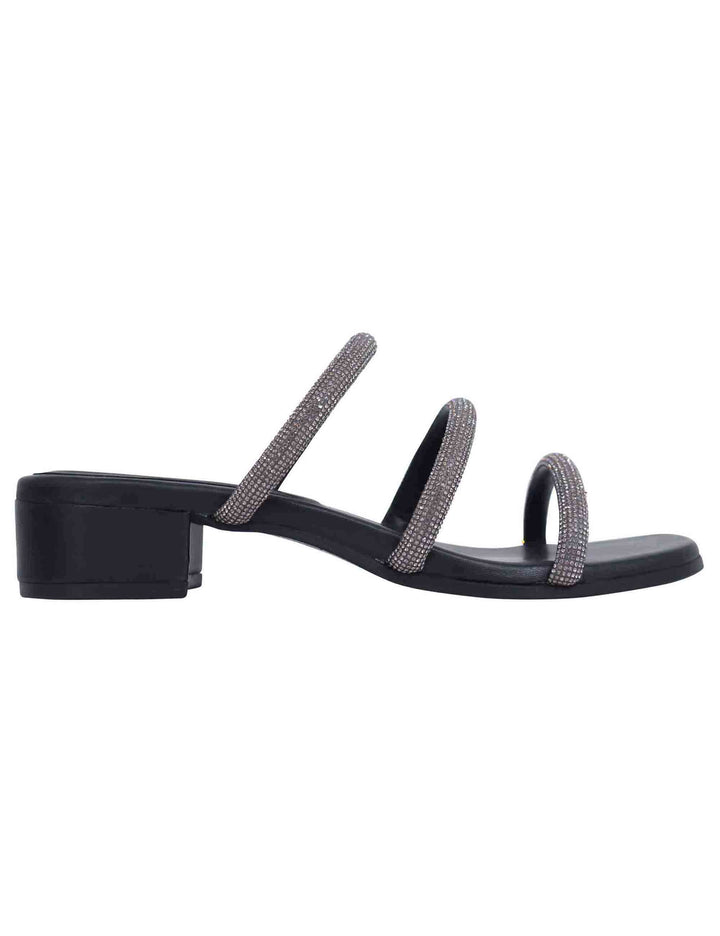 Spatarella Sandali donna in strass canna di fucile con tacco basso Hotsell