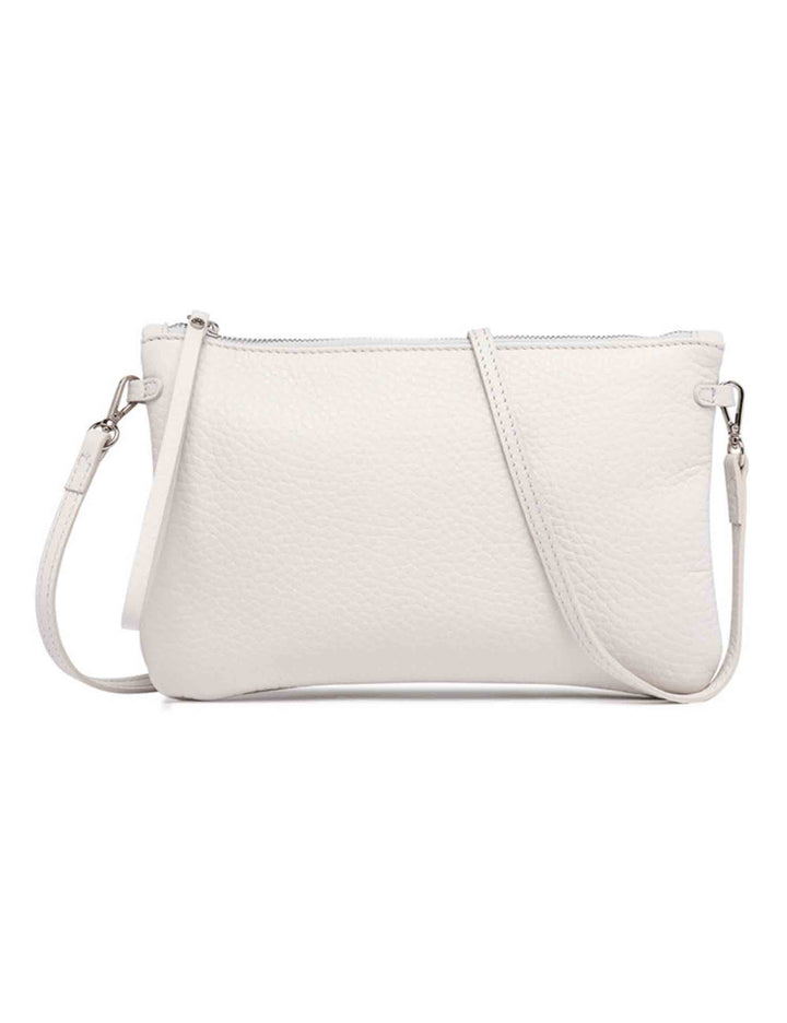 Spatarella Borse donna pochette Hermy in pelle panna e naturale con manico a bracciale e tracolla In Saldo