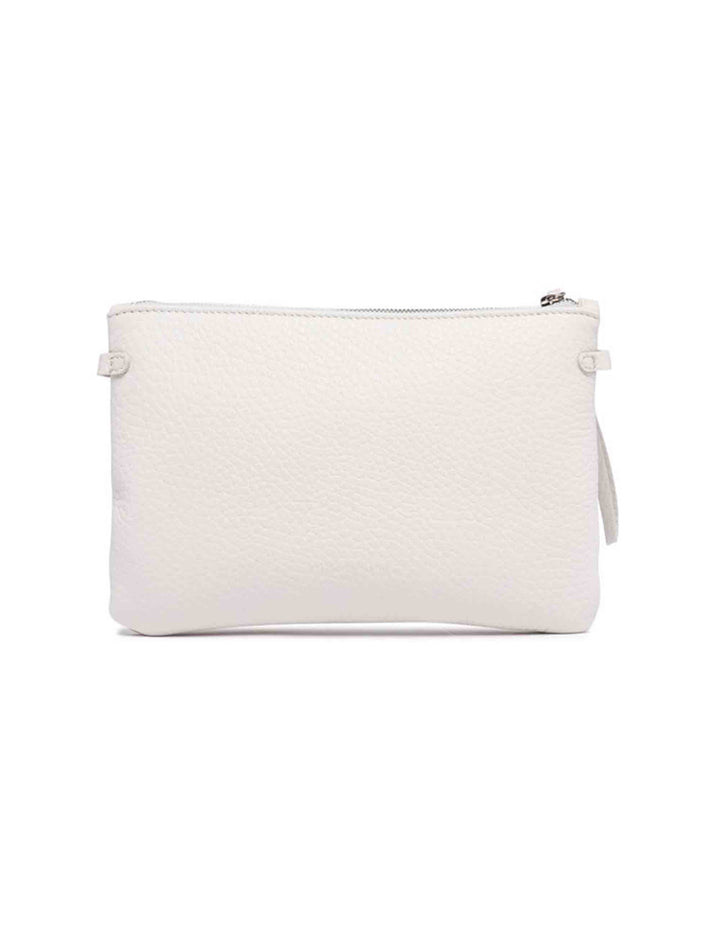 Spatarella Borse donna pochette Hermy in pelle panna e naturale con manico a bracciale e tracolla In Saldo