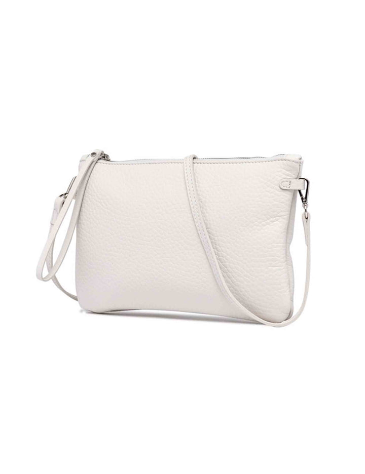 Spatarella Borse donna pochette Hermy in pelle panna e naturale con manico a bracciale e tracolla In Saldo