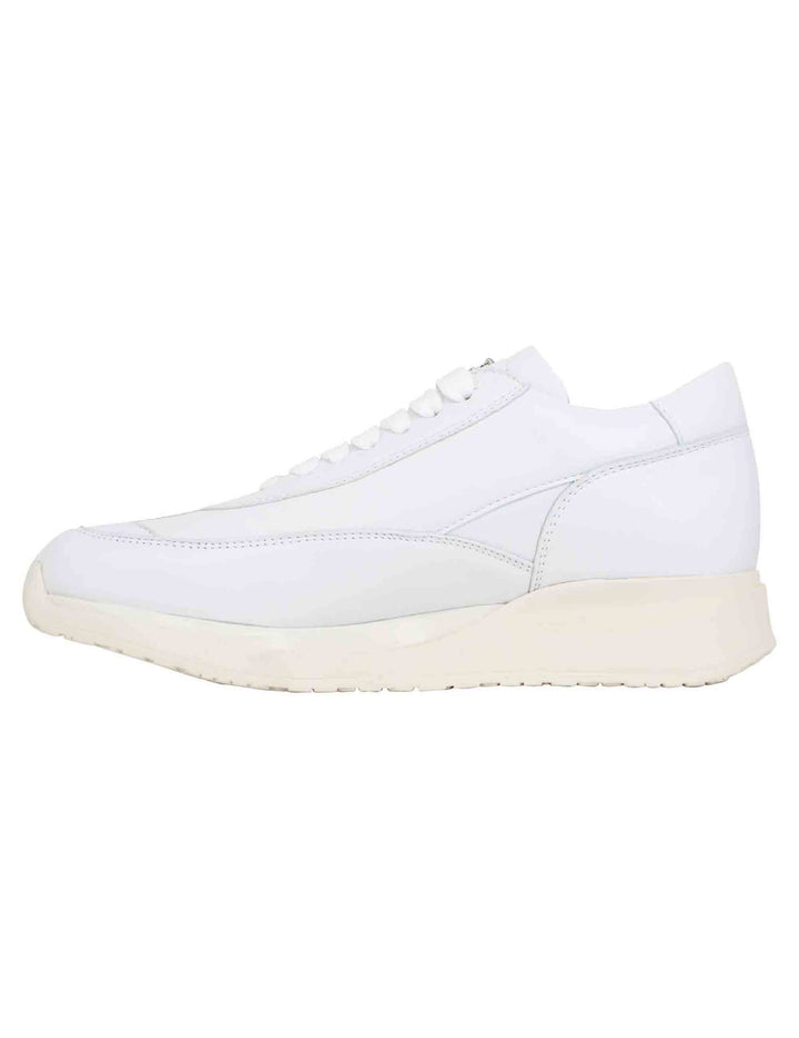 Spatarella Sneakers donna in pelle laminata bianca 2025