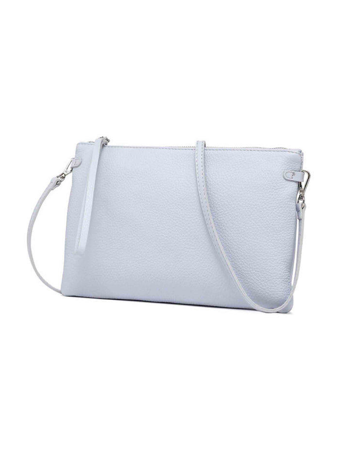 Spatarella Borse donna pochette Hermy in pelle acqua con manico a bracciale e tracolla in pelle Nuovo