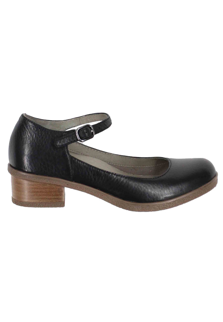 Spatarella Decollete donna whaterproff in pelle nera con suola in gomma Prezzo Ridotto