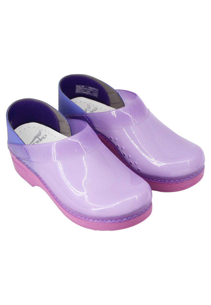 Spatarella Zoccoli donna in plexy viola con pelle lilla Online