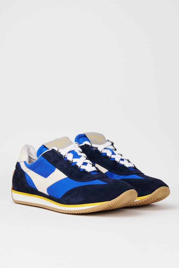 Spatarella Sneakers uomo Trainer '74 in camoscio blu e tessuto 003 Vendita Economica