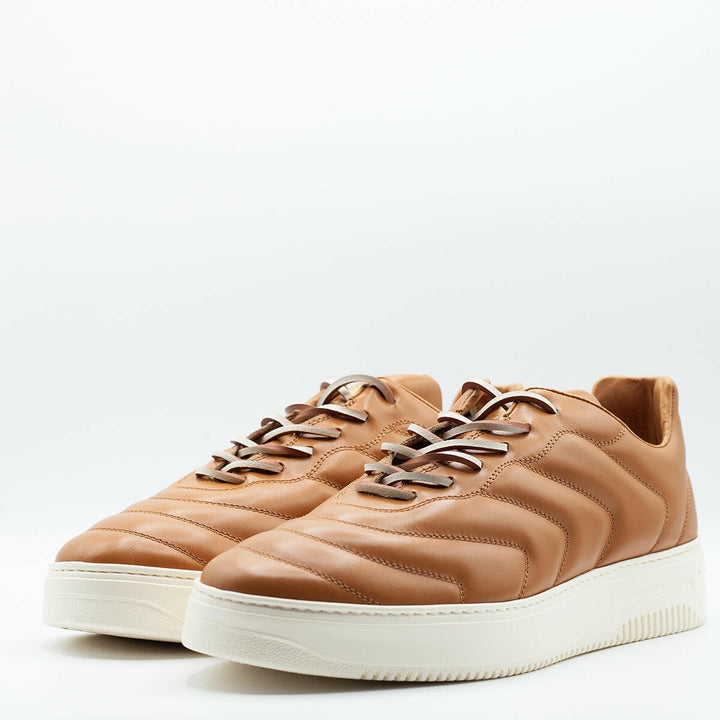 Spatarella Sneakers da uomo Bomber in pelle camel I Più Venduti