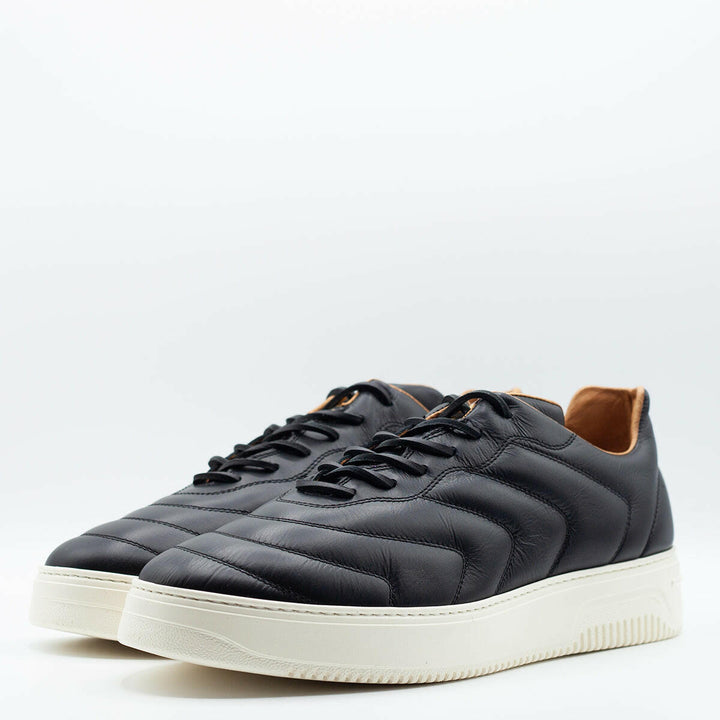 Spatarella Sneakers da uomo Bomber in pelle nera Offerta San Valentino