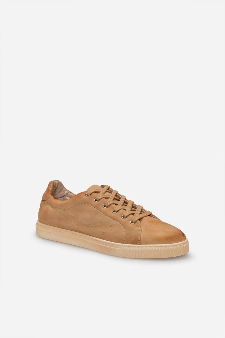 Spatarella Sneakers uomo N.100 in pelle camel vintage Vendita calda