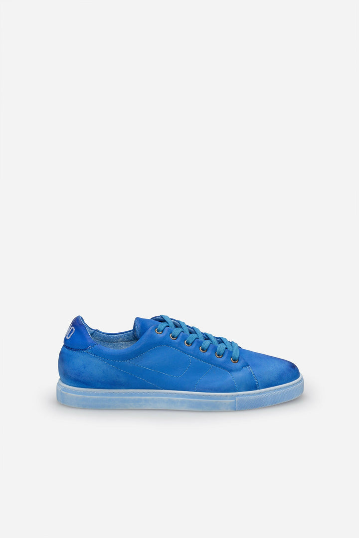Spatarella Sneakers uomo N.100 in pelle celeste vintage 2025