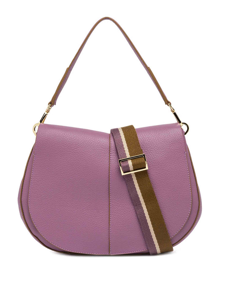 Spatarella Borse a spalla donna Helena Round in pelle viola Negozi Online