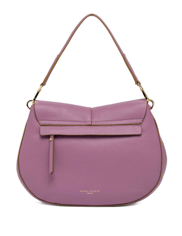 Spatarella Borse a spalla donna Helena Round in pelle viola Negozi Online