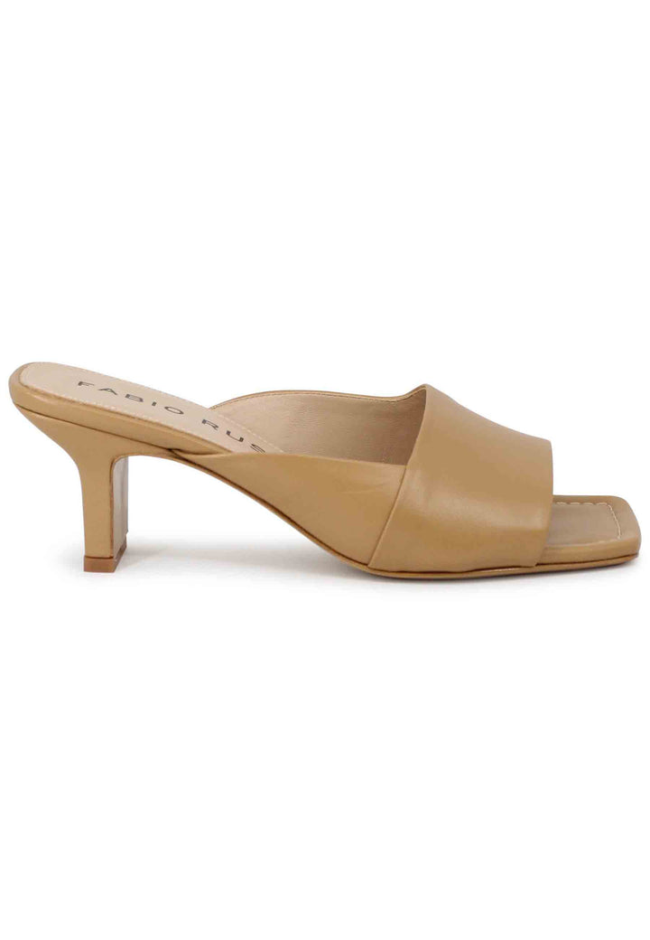 Spatarella Sandali donna in pelle naturale con punta quadra 2025