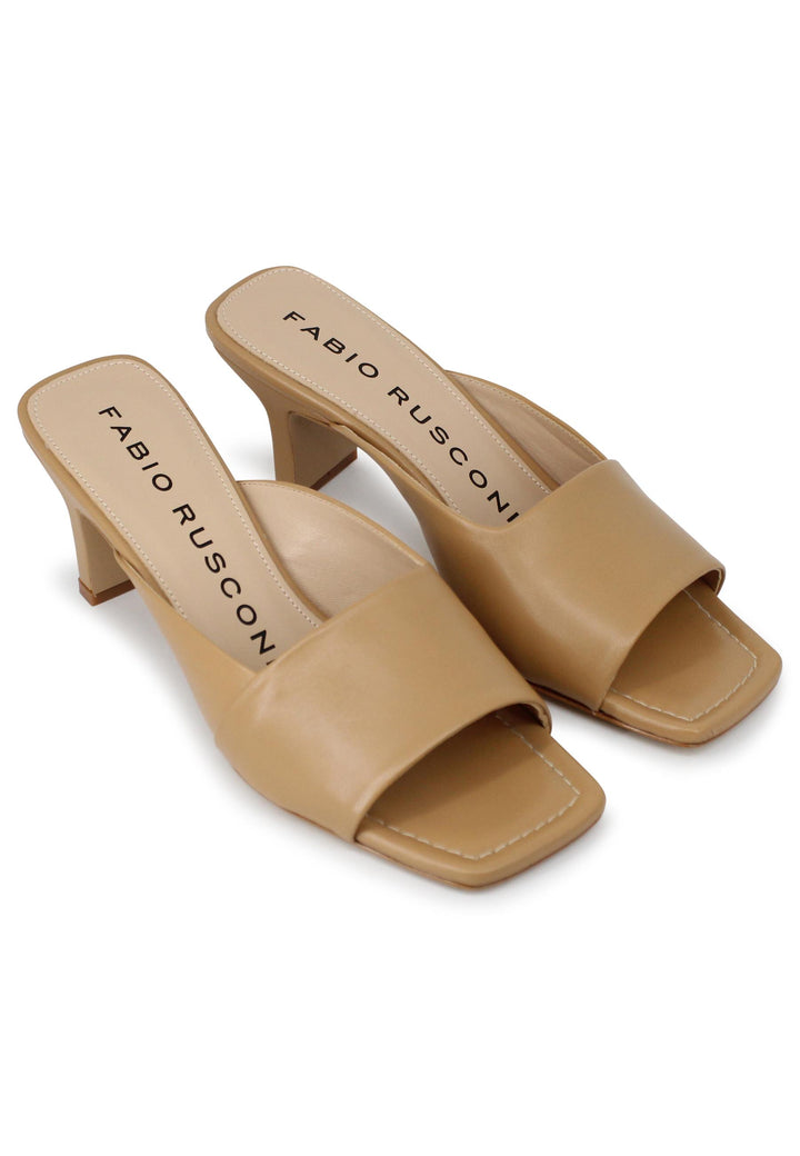 Spatarella Sandali donna in pelle naturale con punta quadra 2025