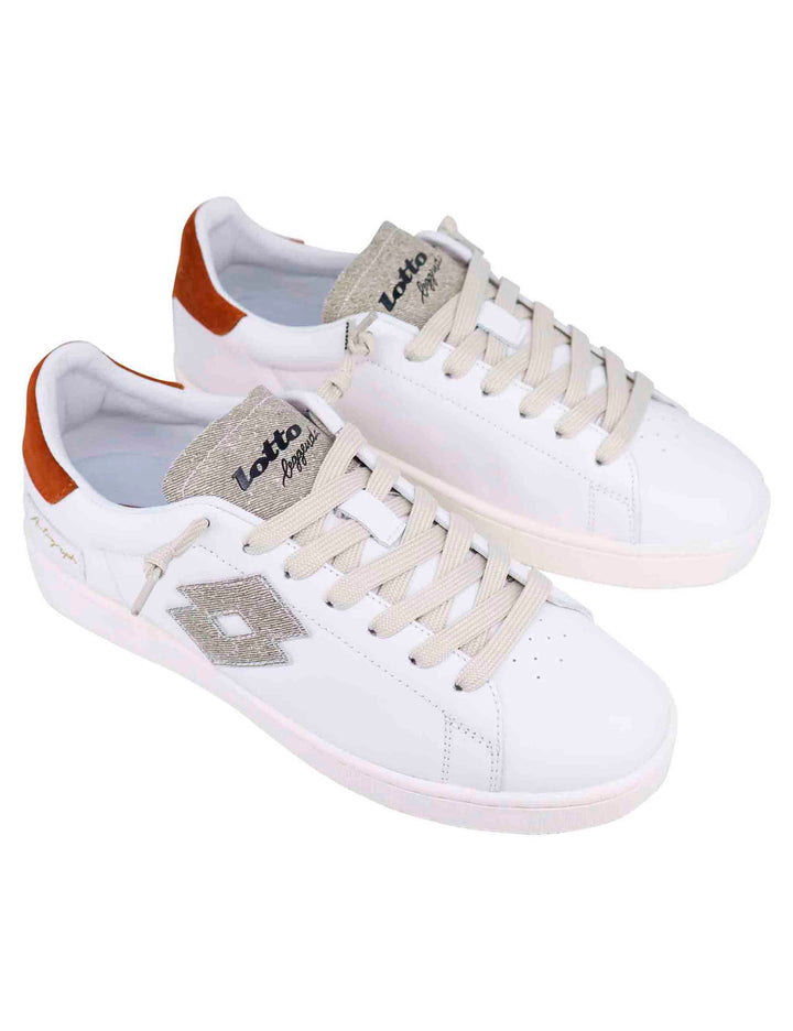 Spatarella Snekaers uomo in pelle bianca autograph Negozi Online