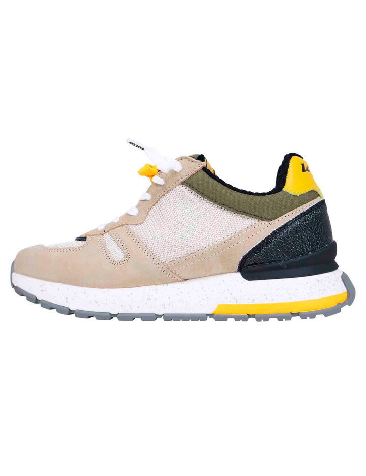 Spatarella Snekaers uomo in pelle e tessuto beige tokyo ginza Promozione Limitata