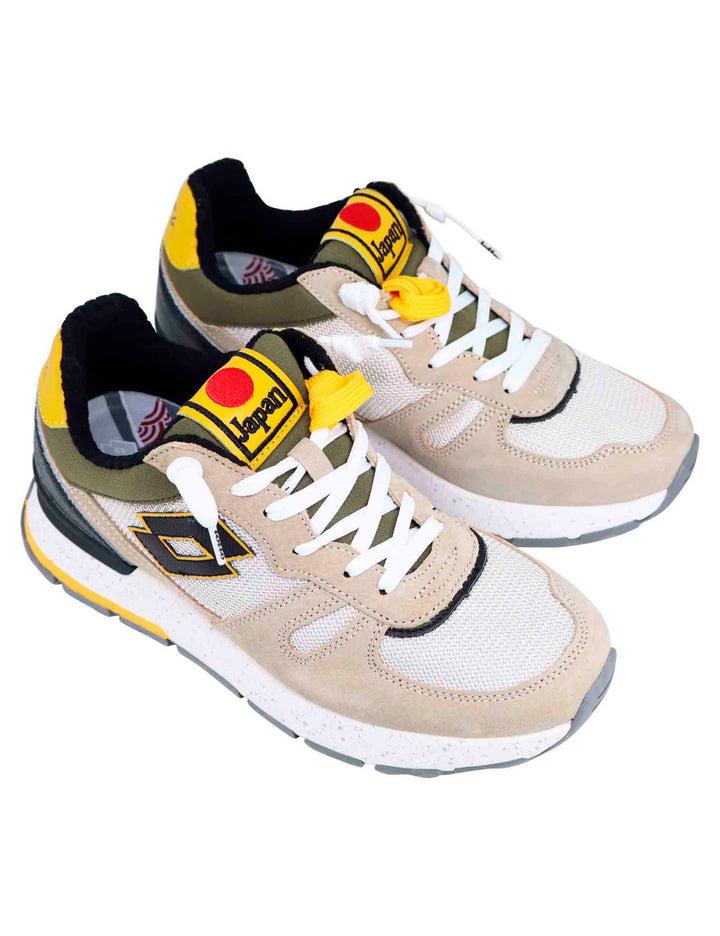 Spatarella Snekaers uomo in pelle e tessuto beige tokyo ginza Promozione Limitata
