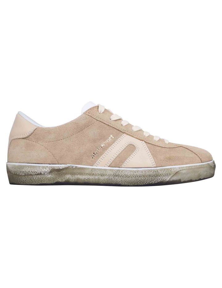 Spatarella Sneakers uomo in camoscio beige Novità