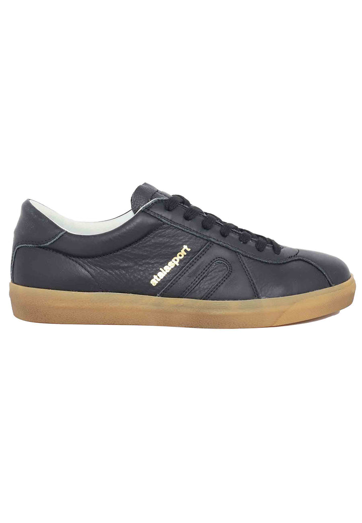 Spatarella Sneakers uomo in pelle nera Presa