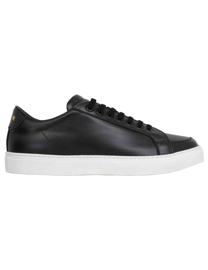 Spatarella Sneakers uomo Top spin in pelle nera Hotsell