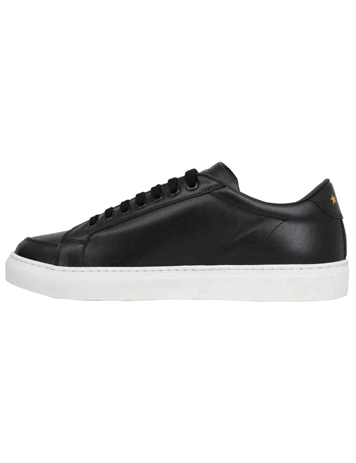 Spatarella Sneakers uomo Top spin in pelle nera Hotsell