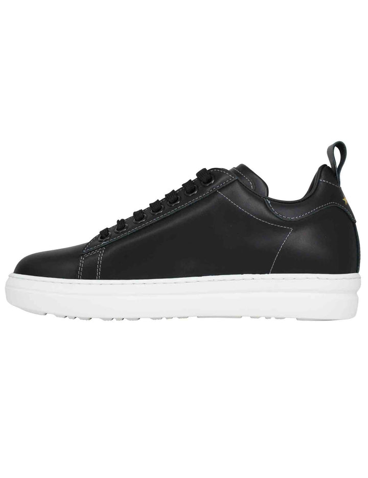 Spatarella Sneakers uomo Court classic in pelle nera Vendita Calda