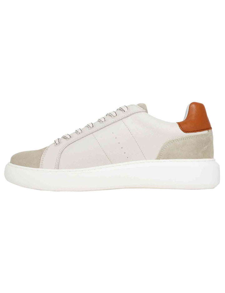 Spatarella Sneakers uomo Eclipse in pelle beige Vendita Economica