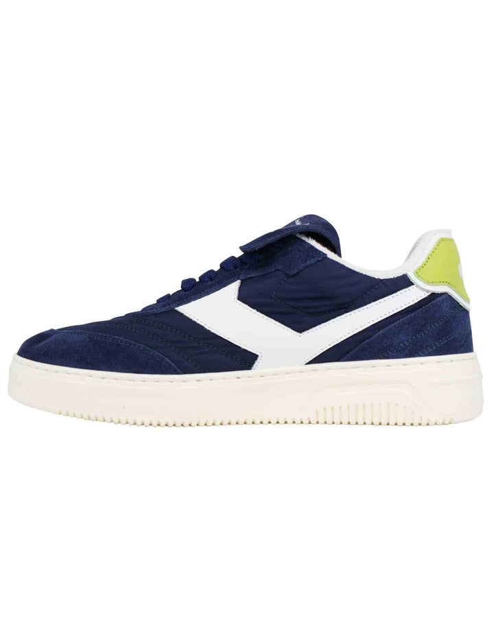 Spatarella Sneakers uomo Pdo in pelle e tessuto blu Shopping Online