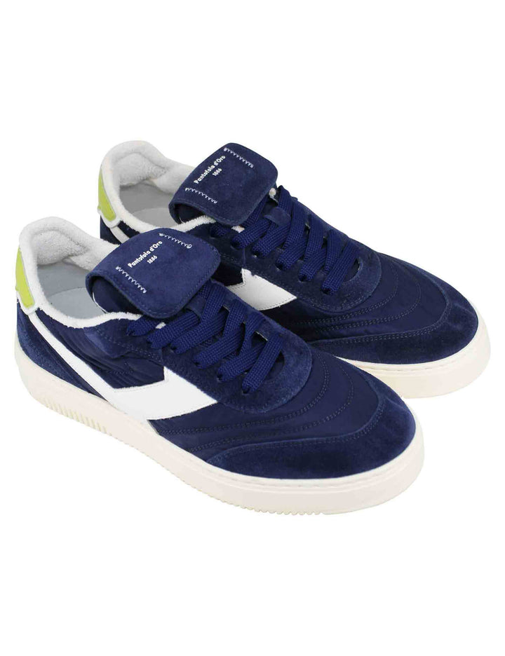 Spatarella Sneakers uomo Pdo in pelle e tessuto blu Shopping Online