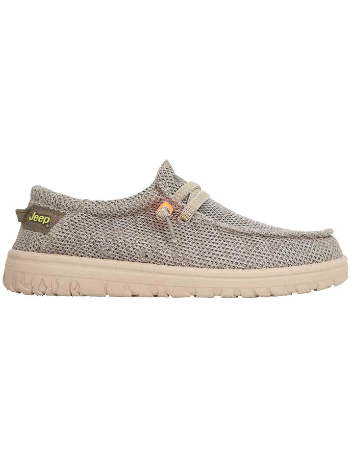 Spatarella Stringate uomo Samoa Wallabee Knit in tessuto verde Affare Del Giorno