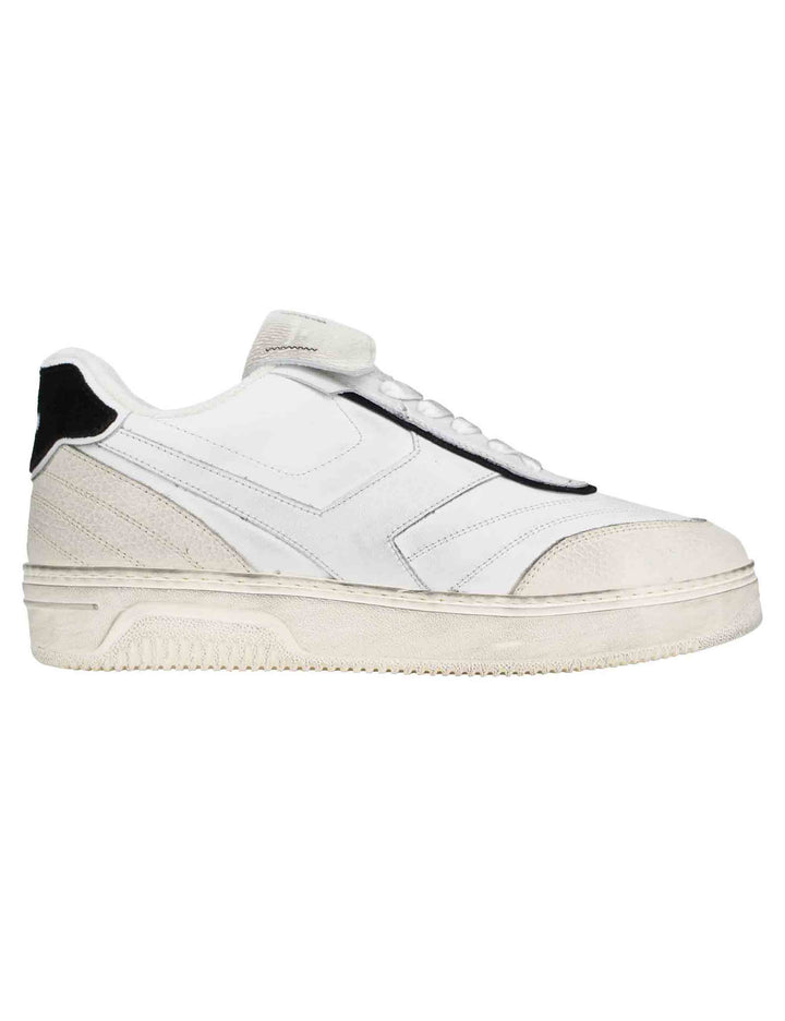 Spatarella Sneakers uomo Pdo in pelle bianca vintage Prezzo Ridotto