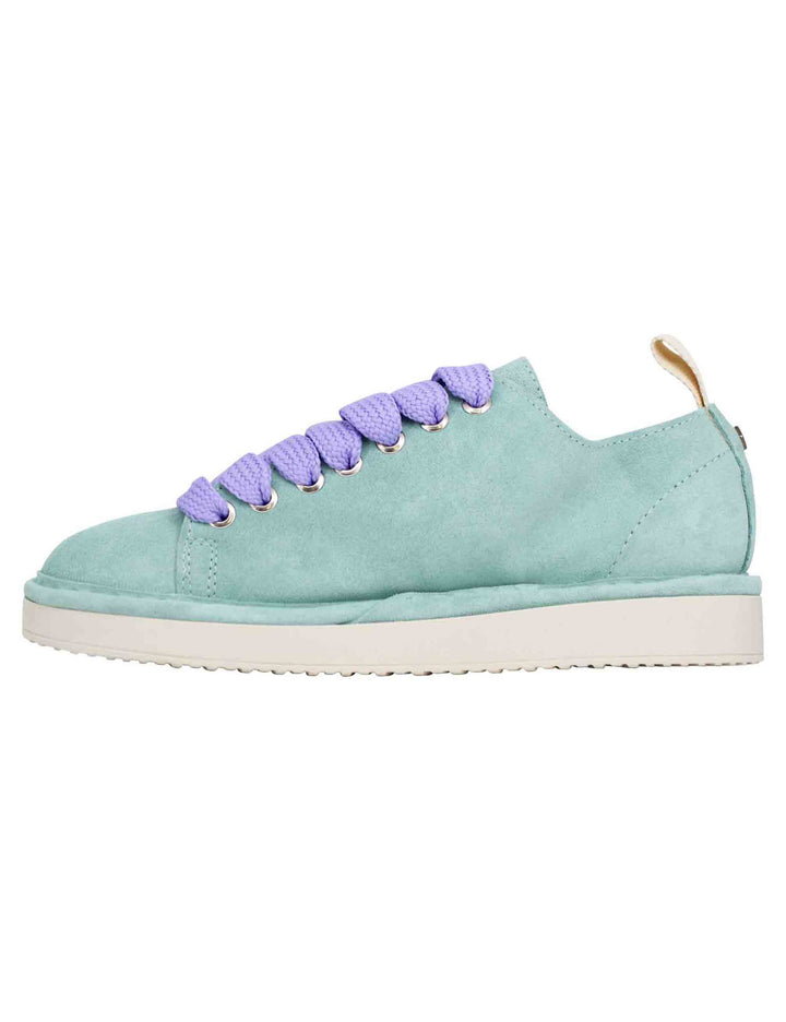 Spatarella Sneakers donna in camoscio celeste Sconto