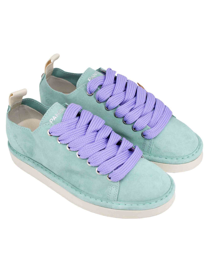 Spatarella Sneakers donna in camoscio celeste Sconto