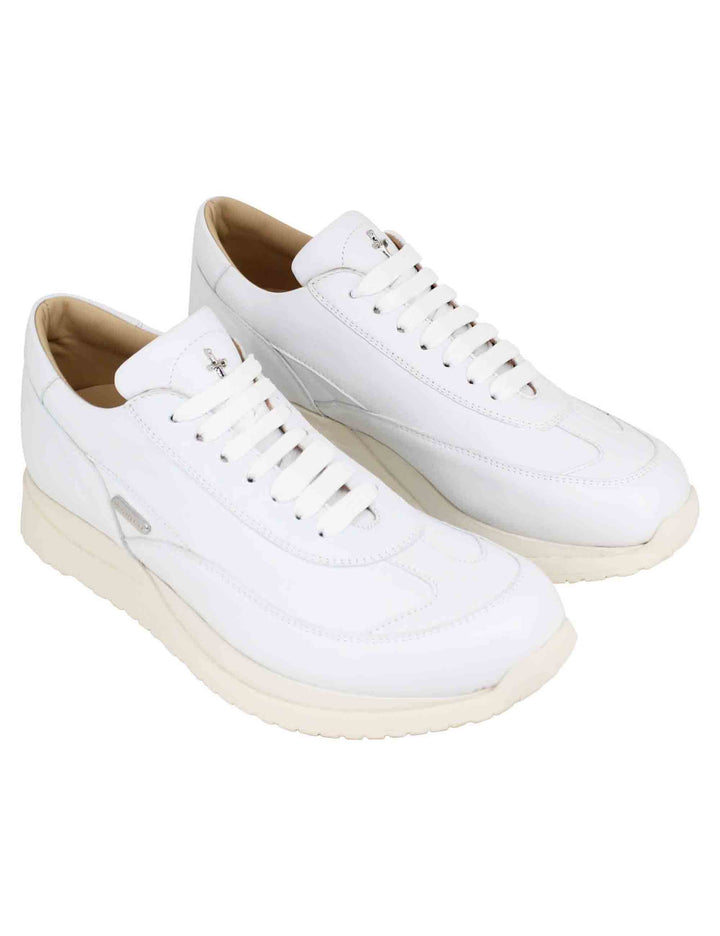 Spatarella Sneakers uomo in pelle bianca Vendita Economica