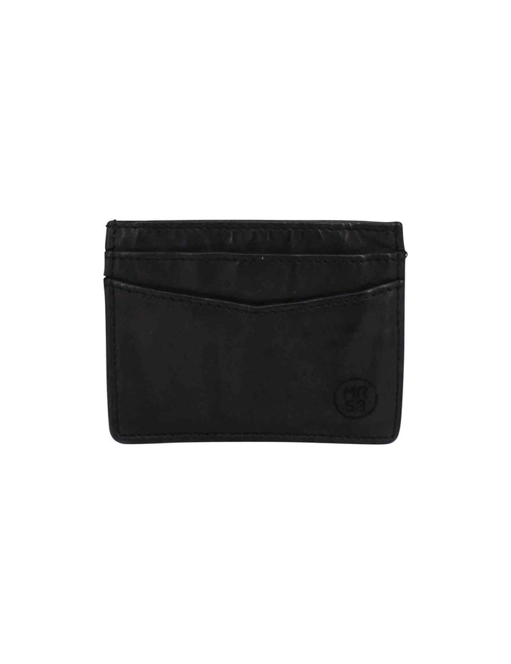 Spatarella Portacarte uomo in pelle vintage nero Saldi Di Fabbrica