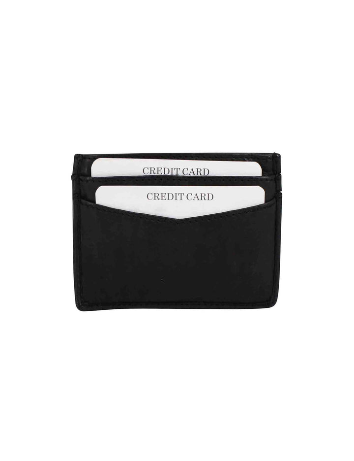 Spatarella Portacarte uomo in pelle vintage nero Saldi Di Fabbrica