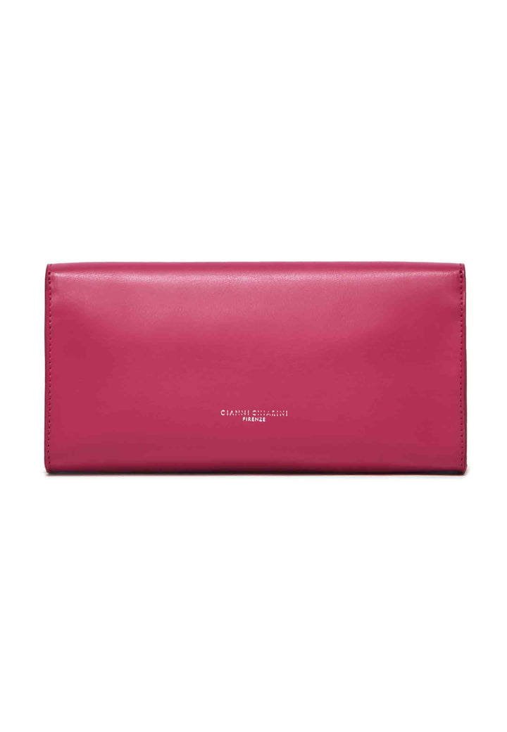 Spatarella Borsa donna pochette rigida Lily in pelle rosso chiaro con tracolla Ultimi tre giorni