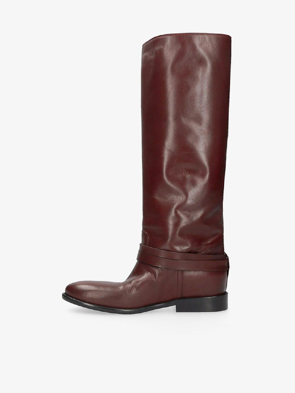 Strategia REINS STIVALE TEXANO IN PELLE BORDEAUX In Vendita
