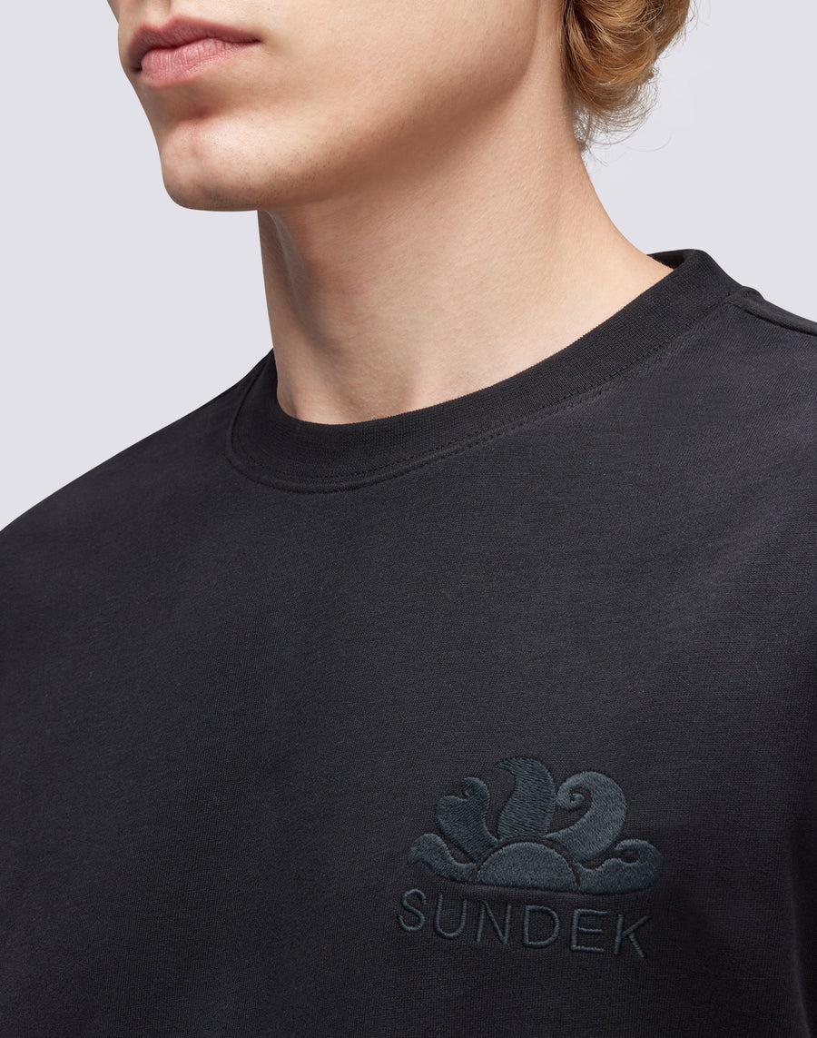 Sundek T-SHIRT GIROCOLLO CON LOGO RICAMATO M170TEJS700-00400 In Vendita