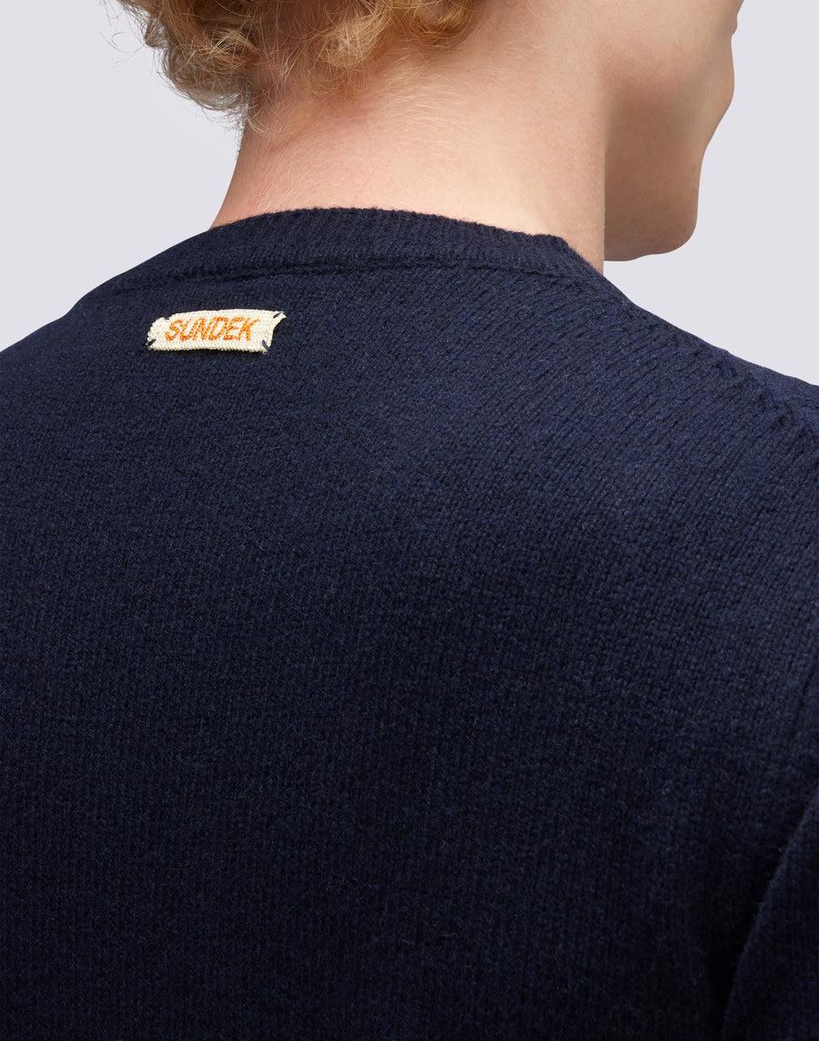 Sundek maglione a girocollo misto cashmere M352KIWS500-00700 Saldi Di Fabbrica